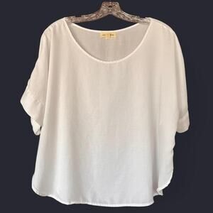 Granola Cloth & Stone Linen Blouse, Sz M, Relaxed Fit, Clean Girl